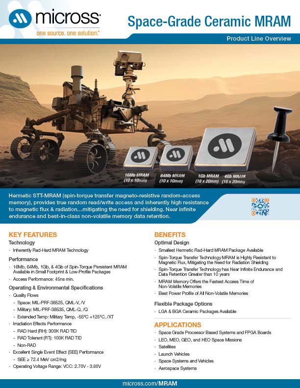 Space-Grade Ceramic MRAM Flyer